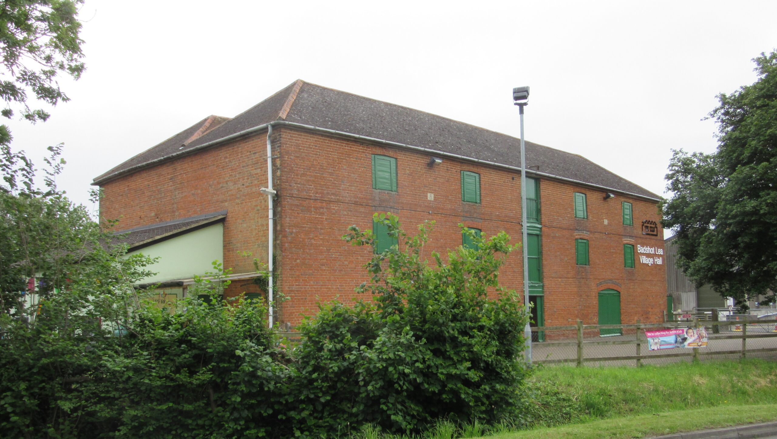 Badshot Lea Village Hall on St George's Road, pictured in 2015